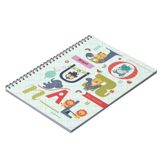 Alphabet Playground Notebook Notizblock (Linke Seite)