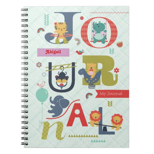 Alphabet Playground Notebook Notizblock (Vorderseite)