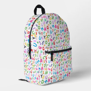 Alphabet Pop: Lernen Sie in Stylesack Bedruckter Rucksack