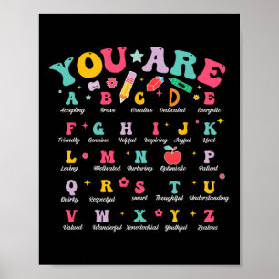 Alphabet Positive Affirmationen Ck Zur Schule Lehr Poster