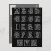 Alphabet Post Card Postkarte (Vorne/Hinten)