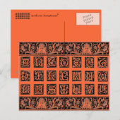 Alphabet Postcard Postkarte (Vorne/Hinten)