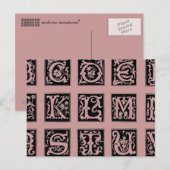 Alphabet Postcard Postkarte (Vorne/Hinten)