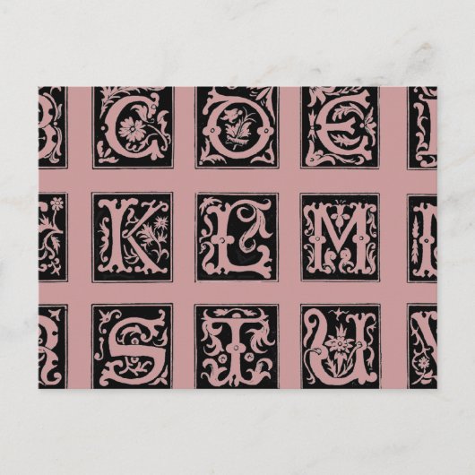 Alphabet Postcard Postkarte (Vorderseite)