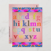 Alphabet Postcard Postkarte (Vorne/Hinten)