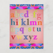 Alphabet Postcard Postkarte (Vorderseite)