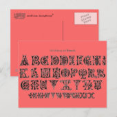 Alphabet Postcard Postkarte (Vorne/Hinten)