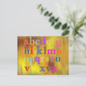 Alphabet Postcard Postkarte (Stehend Vorderseite)