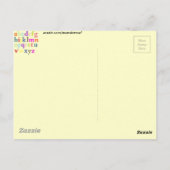 Alphabet Postcard Postkarte (Rückseite)