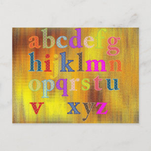 Alphabet Postcard Postkarte