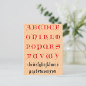 Alphabet Postcard Postkarte (Stehend Vorderseite)