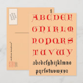 Alphabet Postcard Postkarte (Vorne/Hinten)