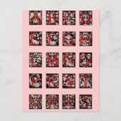 Alphabet Postcard Postkarte (Vorderseite)