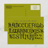Alphabet Postcard Postkarte (Vorne/Hinten)