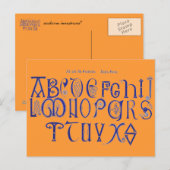 Alphabet Postcard Postkarte (Vorne/Hinten)