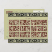 Alphabet Postcard Postkarte (Vorne/Hinten)