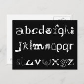 Alphabet Postcard Postkarte (Vorne/Hinten)