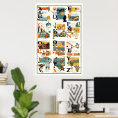 Alphabet Poster - Alphabet Chart in English ABC (Heimbüro)