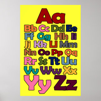 Alphabet Poster, Change the Background Color Poster
