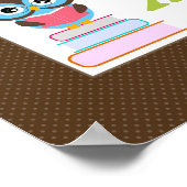 Alphabet Poster für Kinderzimmer Blue Green Owells (Ecke)