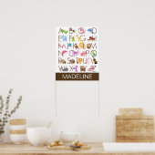 Alphabet Poster für Mädchen (Küche)