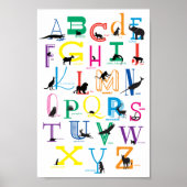 Alphabet Poster mit tierischen Silhouetten (Vorne)