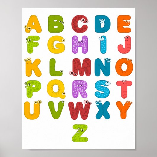 Alphabet-Poster Poster (Vorne)