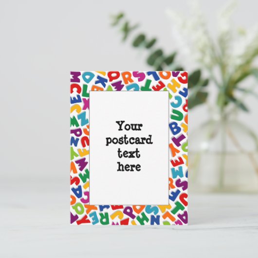 Alphabet Postkarte (Stehend Vorderseite)