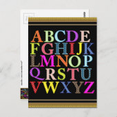 Alphabet Postkarte (Vorne/Hinten)