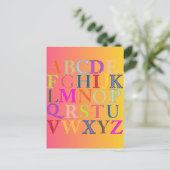 Alphabet Postkarte (Stehend Vorderseite)