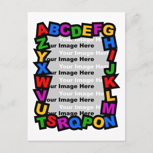 Alphabet Postkarte (Vorderseite)
