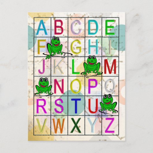 Alphabet Postkarte (Vorderseite)
