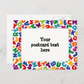 Alphabet Postkarte (Vorne/Hinten)