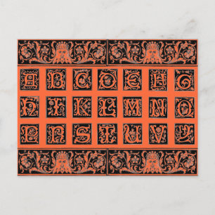 Alphabet-Postkarte Postkarte