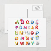 Alphabet-Postkarte Postkarte (Vorne/Hinten)