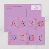 Alphabet-Postkarte Postkarte (Vorne/Hinten)