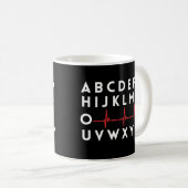 Alphabet PQRST Nurse Kaffeetasse (VorderseiteRechts)