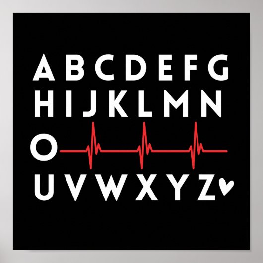 Alphabet PQRST Nurse Poster (Vorne)