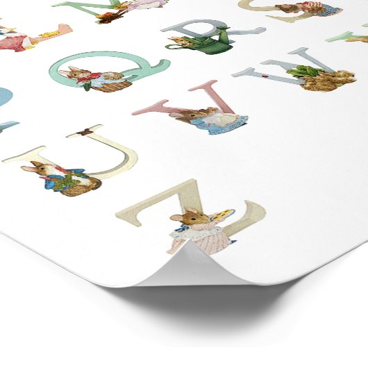 Alphabet Print Poster (Ecke)