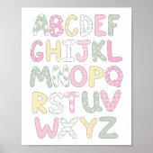 Alphabet-Quilt-Stil-Buchstaben-Kunstposter Poster (Vorne)