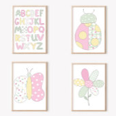 Alphabet-Quilt-Stil-Buchstaben-Kunstposter Poster