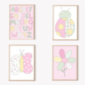 Alphabet-Quilt-Stil-Buchstaben-Kunstposter Poster