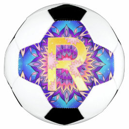 Alphabet R mandala Fußball