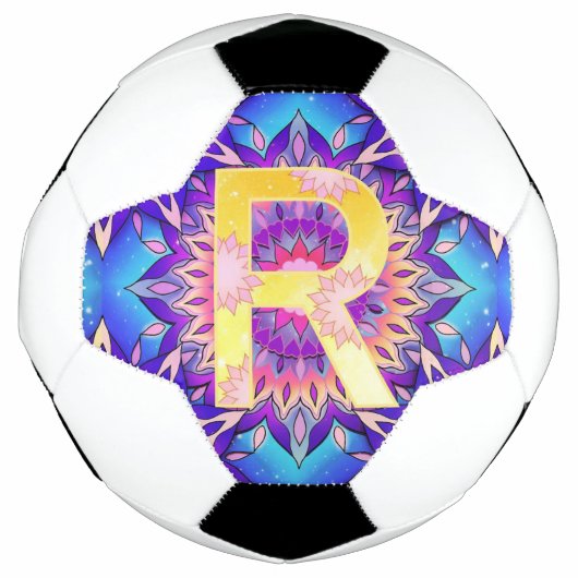 Alphabet R mandala Fußball (Vorderseite)