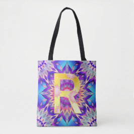 Alphabet R mandala Tasche