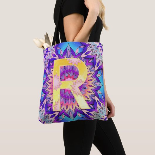 Alphabet R mandala Tasche (Von Nahem)