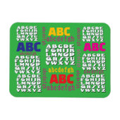 Alphabet Rainbow Green Refrigerator Magnet (Horizontal)