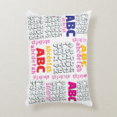 Alphabet Rainbow White Dekokissen (Vorderseite(Vertikal))