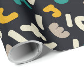 Alphabet Random Letters Art Geschenkpapier (Rolleneckpunkt)