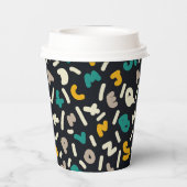 Alphabet Random Letters Art Pappbecher (Rückseite)